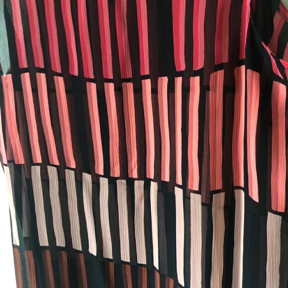 Apt.9 Sleeveless Multicolor Sheer Ruffle Dress/Swimsuit Coverup Size Medium - Picture 7 of 10